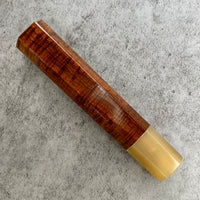 Custom Japanese Knife handle (wa handle) for 240mm - Ringed Gidgee and blonde horn