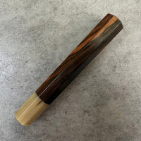 Custom Japanese Knife handle (wa handle) for 165-210mm : Figued mun ebony and blonde horn