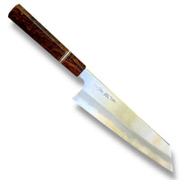 Tadokoro x Tanaka Aogami Super Gyuto 240 Tall Kiritsuke - Desert Ironwood Burl