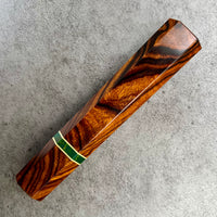 Custom Japanese Knife handle (wa handle) for 240mm - Desert ironwood and Arizona Jade