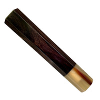 Custom Japanese Knife handle (wa handle) for 240mm : African Blackwood and marbled horn