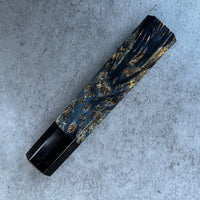 Custom Japanese Knife handle (wa handle) for 165-210mm - Blue dyed Canadian Yellow Cedar