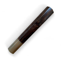 Custom Japanese Knife handle (wa handle) for 165-225 mm: Spalted Walnut and blonde horn