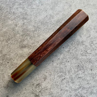 Hanoi Made Custom Japanese Knife handle (wa handle) for 240 : Siamese Rosewood and marbled horn