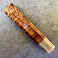 Custom Japanese Knife handle (wa handle) for 240mm - Excellent quality Koa and blonde horn