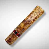 Japanese Knife handle (wa handle) for 165-210 mm : Double dyed maple burl with Acrylester and nickel silver
