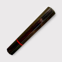 Custom Japanese Knife handle (wa handle) for 165-210 mm : African Blackwood and horn with vintage poker chip