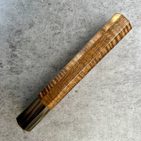 Custom Japanese Knife handle (wa handle) for 240mm - Chocolate Koa and marbled horn