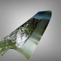 Tadokoro MUSUBI Ginsan Damascus Kiritsuke Santoku 180 mm Mirror Finish - Blade Only