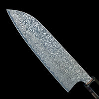 Yoshimi Kato SG2 Black Nickel Damascus Santoku 165mm