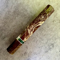 Custom Japanese Knife handle (wa handle) for 240mm - Dyed maple burl