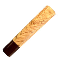 Custom Japanese Knife handle (wa handle) for 240-260 mm - Wild olive and Brazilian ebony