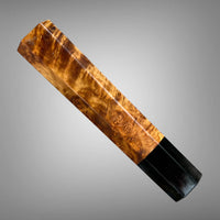 Custom Japanese Knife handle (wa handle) for 165-210 mm: Golden red Amboyna burl and buffalo horn