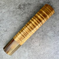 Custom Japanese Knife handle (wa handle) for 165-210mm - Koa and marbled horn