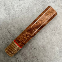 Custom Japanese Knife handle (wa handle) for 240mm - Curly Claro Walnut
