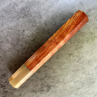 Custom Japanese Knife handle (wa handle) for 240mm - Siam Rosewood and blonde