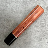 Custom Japanese Knife handle (wa handle) for 165-180 mm knife : Birdseye eastern red cedar and horn