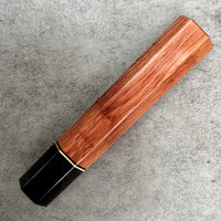 Custom Japanese Knife handle (wa handle) for 165-180 mm knife : Birdseye eastern red cedar and horn