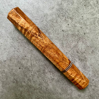 Japanese Knife handle (wa handle) for 240mm - Curly Hawaiian Koa with copper