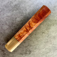 Custom Japanese Knife handle (wa handle) for 240mm - Siam Rosewood and blonde
