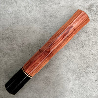 Custom Japanese Knife handle (wa handle) for 165-180 mm knife : Birdseye eastern red cedar and horn