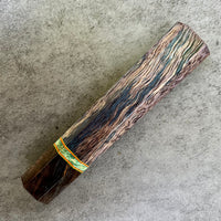 Custom Japanese Knife handle (wa handle) for 165-210mm : Dyed wavy mango
