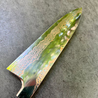 Hatsukokoro Yorokobi SLD Copper Suminagashi Gyuto 180mm - Blade Only