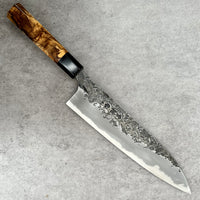 Custom Manaka Kisuke Aogami 1 Gyuto 210mm - Spalted Tamarind and horn