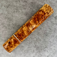 Custom Japanese Knife handle (wa handle) for 240mm - Amboyna burl and copper