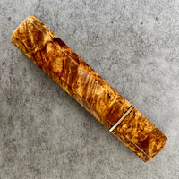 Custom Japanese Knife handle (wa handle) for 240mm - Amboyna burl and copper
