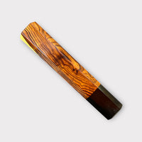 Custom Japanese Knife handle (wa handle) for 240 mm : Two-tone desert ironwood and horn