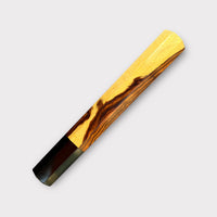 Custom Japanese Knife handle (wa handle) for 240 mm : Two-tone desert ironwood and horn