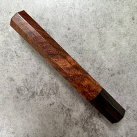 Custom Japanese Knife handle (wa handle) for 240mm - Yucatán Rosewood and African Blackwood