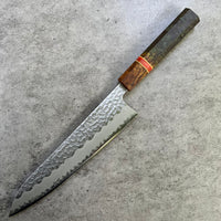 Custom Tsunehisa AS Hammered Gyuto 210mm - Dyed mango