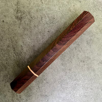 Custom Japanese Knife handle (wa handle) for 240mm - Kingwood and copper