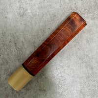 Custom Japanese Knife handle (wa handle) for 240mm - Siamese Rosewood and blonde horn