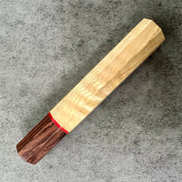 Custom Japanese Knife handle (wa handle) for 165-210mm : Nice piece of hickory and Honduran Rosewood