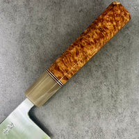 Sugi Fujiwara Myojin 240 mm Ironclad Aogami Super - Amboyna Burl and Blonde