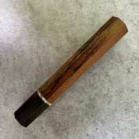 Custom Japanese Knife handle (wa handle) for 240mm - Pheasant wood with vintage poker chip