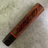 Custom Japanese Knife handle (wa handle) for 240mm - Cocobolo with vintage poker chip