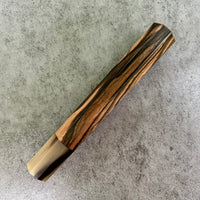 Custom Japanese Knife handle (wa handle) for 240mm - Figured Mun and marbled horn