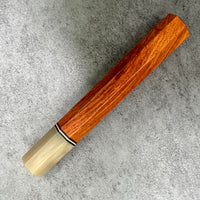 Custom Japanese Knife handle (wa handle) for 240mm - Siamese Rosewood, copper and blonde horn