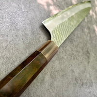 Custom Nigara Hamono SG2 Tsuchime Gyuto 240 mm - Brazilian Blackheart and marbled horn