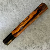 Custom Japanese Knife handle (wa handle) for 240mm - Sonoran Desert Ironwood and buffalo horn