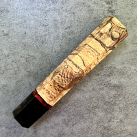 Custom Japanese Knife handle (wa handle) for 240mm - Spalted sycamore and buffalo horn