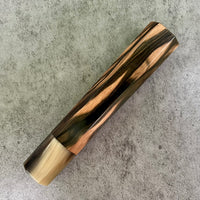 Custom Japanese Knife handle (wa handle) for 240mm - Figured Mun and marbled horn