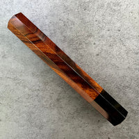 Custom Japanese Knife handle (wa handle) for 240mm - Desert Ironwood and horn