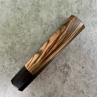 Custom Japanese Knife handle (wa handle) for 165-210mm : Figured Mun Ebony and horn