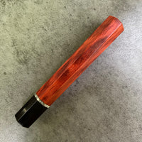 Custom Japanese Knife handle (wa handle) for 240mm - Red heart with vintage poker chip
