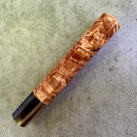 Custom Japanese Knife handle (wa handle) for 165-210mm : Stabilized maple burl and horn